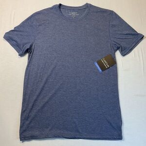Cuddle Duds NWT Solid Heather Blue T Shirt Size Small Comfort Casual Wicking